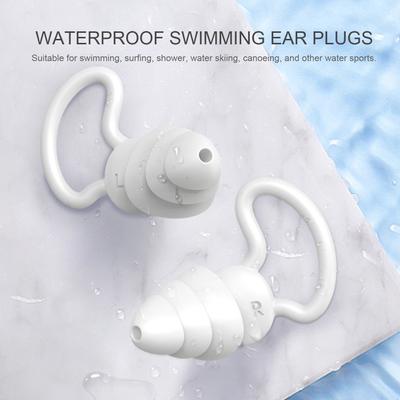 Ohrstöpsel zum Schwimmen, weiche Silikon-Ohrstöpsel, wasserdicht, wiederverwendbar, Ohrstöpsel zum Schwimmen, für Erwachsene, Lärm