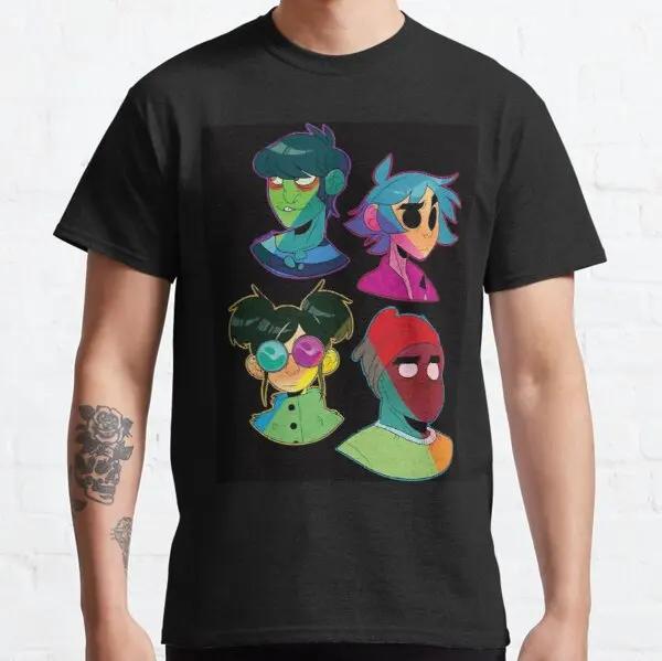 Harajuku Anime Shirt Gorillaz Tee Adult Great Quality Tshirt Retro Manga Graphic Tshirts Men Clothing Oversized T Shirt Mens Tee