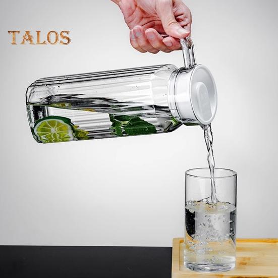 1,1 Liter Plastikkrüge mit Deckel BPA-frei Klarer Wasserkrug für Eistee Limonade Unzerbrechlicher Getränkekrug Kühlschrankkrug für Zuhause Büro