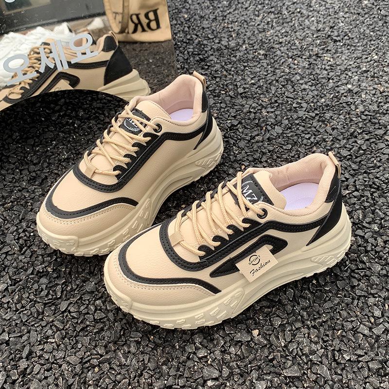 Thick-soled Dad Shoes Women's New Summer Mesh Breathable Mesh Shoes Women's Small Feet and High Inner Height Lightweight Sports Shoes