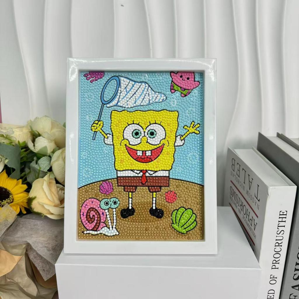 Children'S Diamond Painting Framed Handmade Diy Material Bag Sanrio Diamond Paste Painting Concentration Toy
