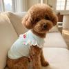 Thin Soft Puppy T-Shirt Ruffled Collar Pet Outfits Fashion Dog Clothes  Photography