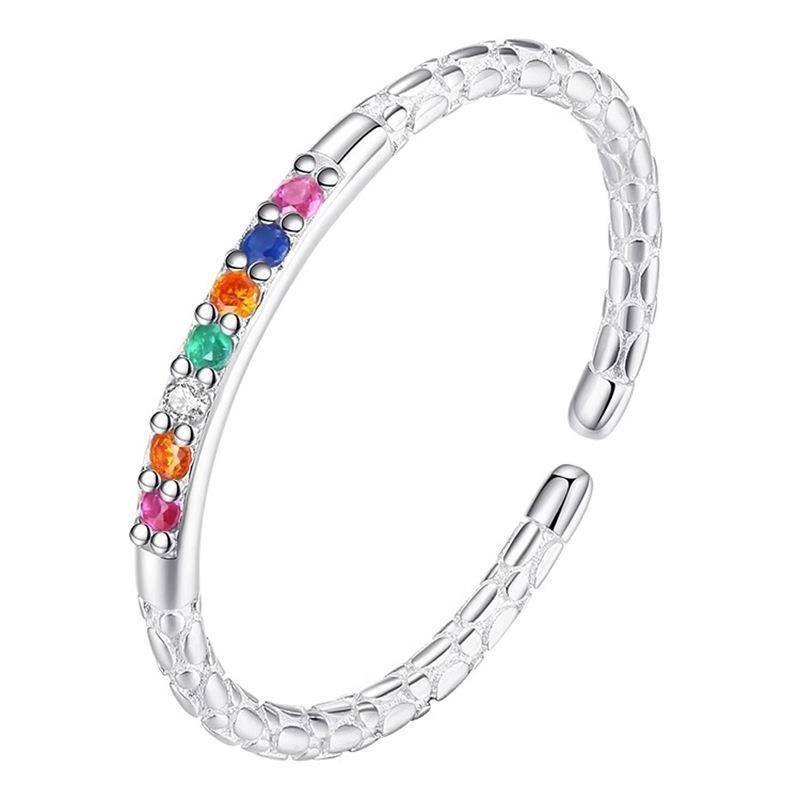 Unique Irregular Shimmering Lava Ring For Women Open Adjustable Fashionable Accessory