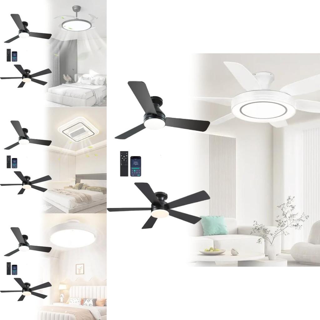 Ceiling Fan Light With Blades For Bedroom And Living Room Decor