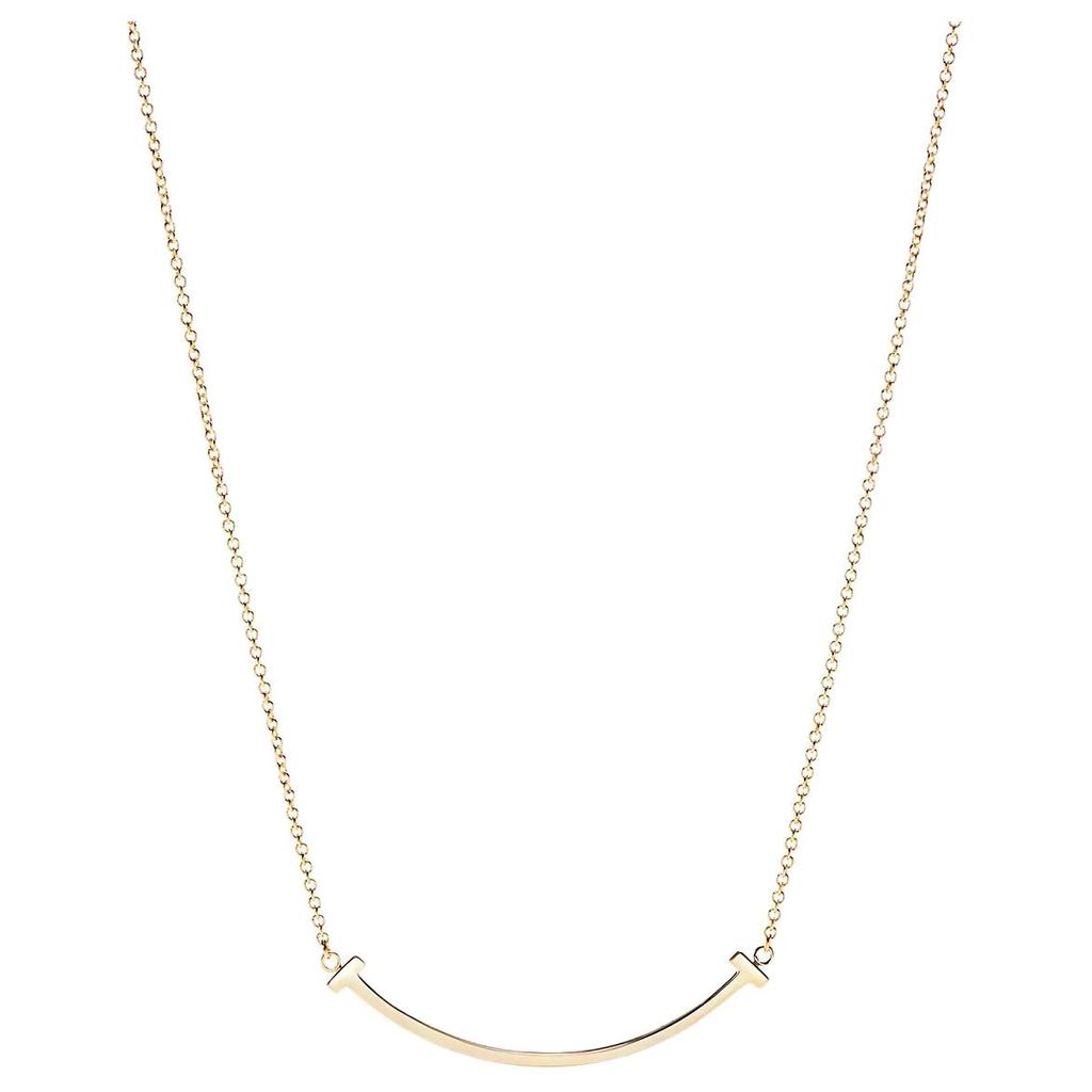 Tiffany & Co. T Series Smile 18K Gold Necklace Women Necklace 35189459,36201525,67513363