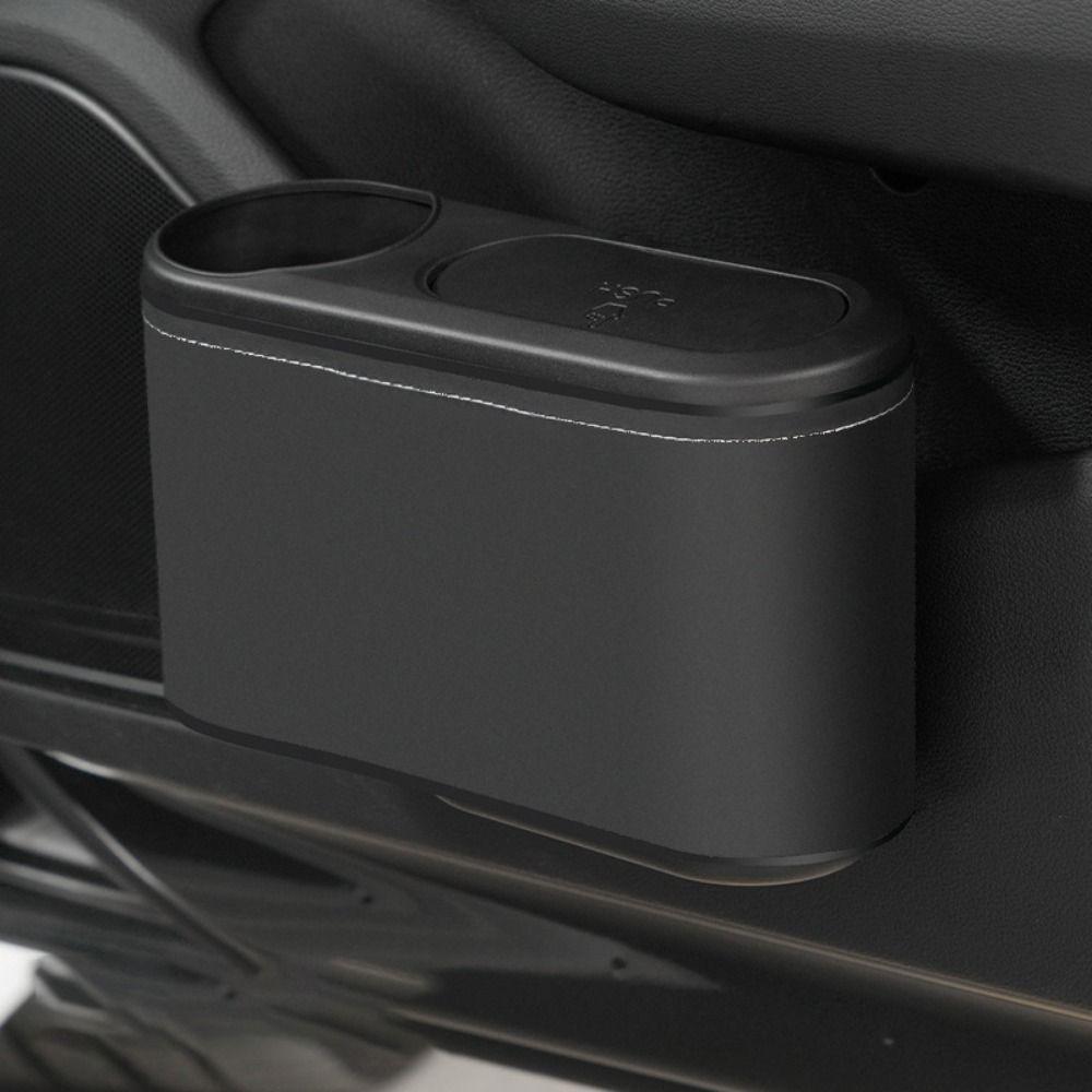 Leakproof Car Trash Can Waterproof Storage Box Universal Cup Holder Drink