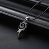 Creative Stainless Steel Flame Shaped Pendant Necklace For Women Men Punk Vintage Black Color Flame Choker Charm Jewelry Gifts