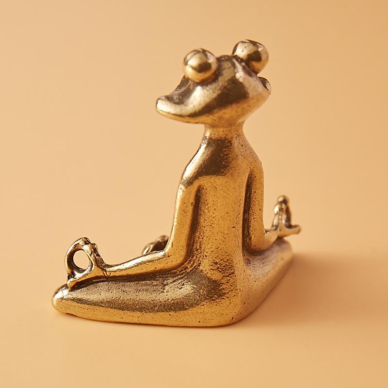 Antique Brass Frog Incense Holder & Tea Pet Ornament