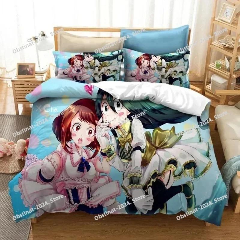 3D Anime Pattern My Hero Academia Bedding Set Printed single Comforter Quilt Bed Cover Pillow Case 3 Pieces Sets Kids Adult Size