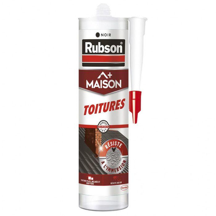 Mastic Toitures - RUBSON - 280 ML - Noir - Résistance intempéries - Étanchéité rapide