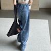 Summer Casual Style Jeans For Girl Teenage Clothes Bow Print Denim Wide Leg Pants Spring Big Kids Straight Trousers