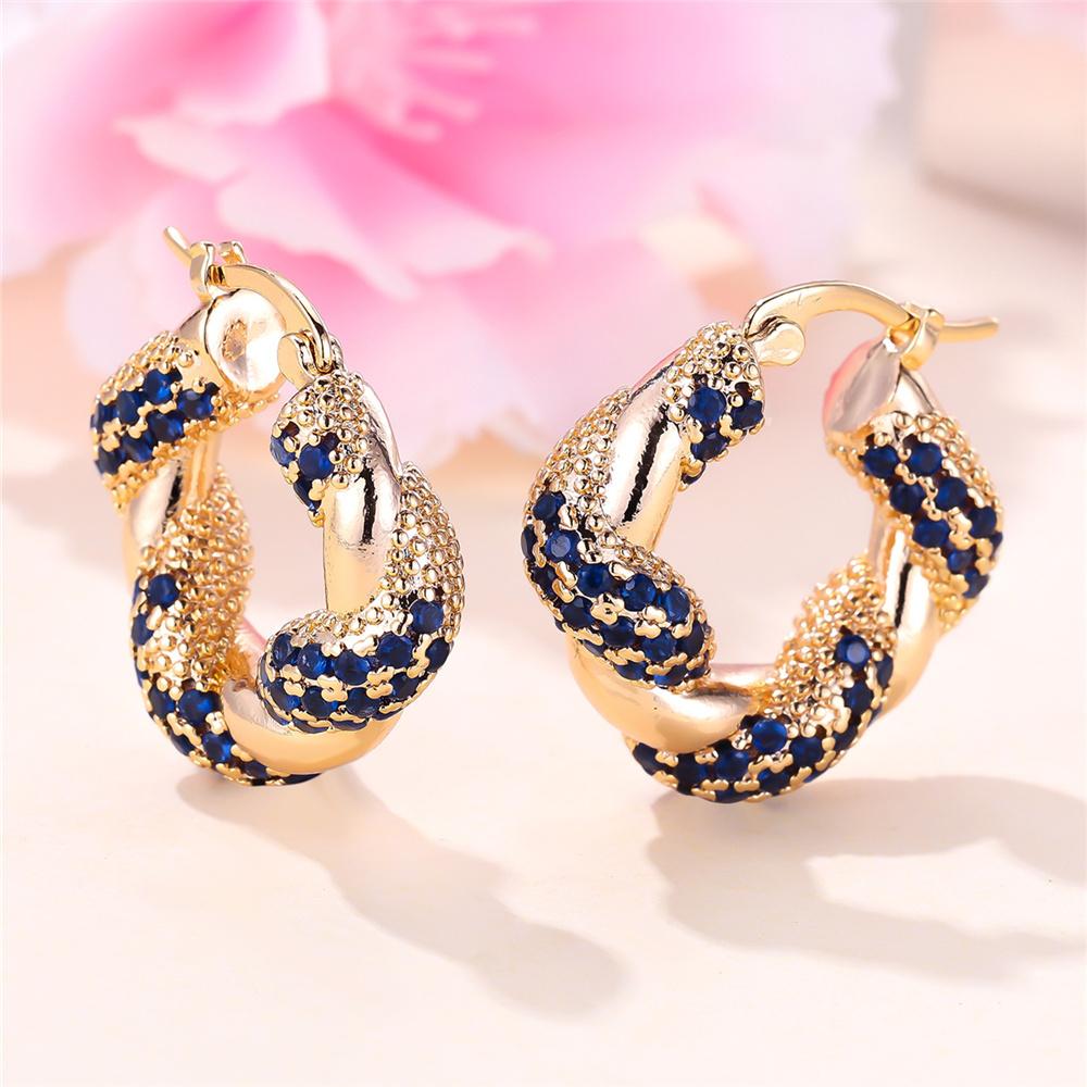 Шарм Женские Фиолетовый Синий Зеленый Хрусталь Циркон Камень Кольца Золотой Цвет Простые Свадебные Для Женщин