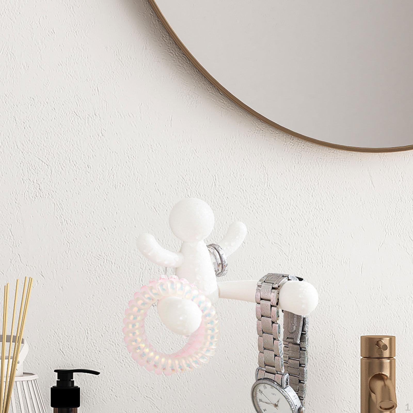 

Стойка для хранения аксессуаров для волос Крючок для резинок и заколок Держатель для телефона для дома для девочек белый