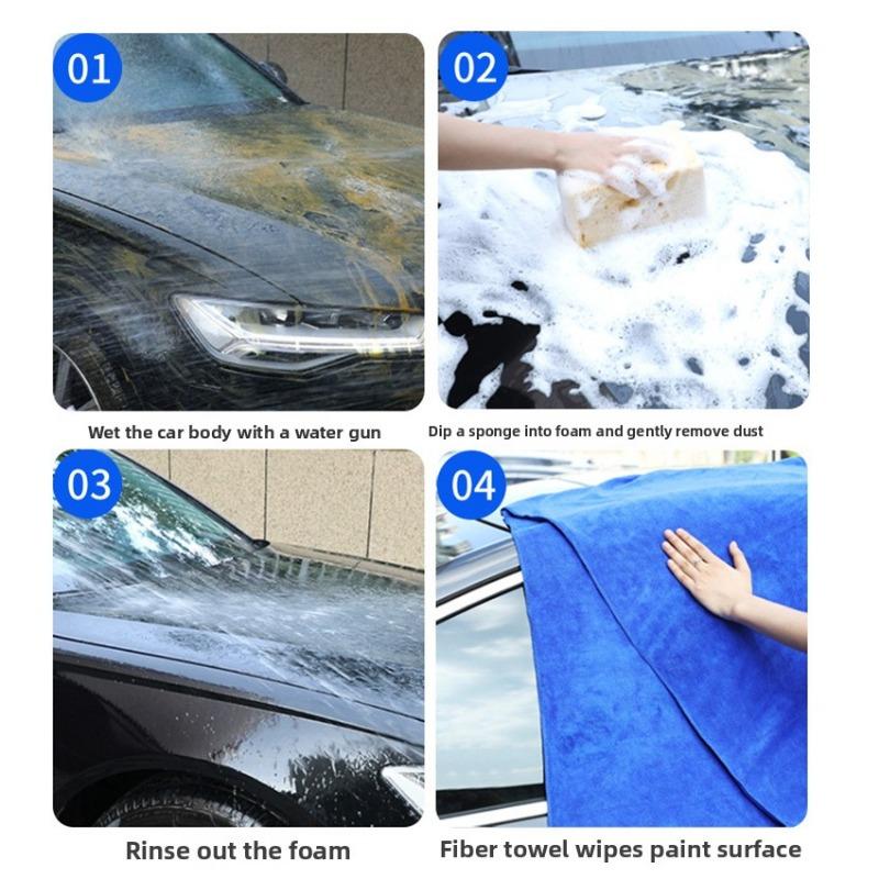 Großer verschlüsselter Korallen-Autowaschschwamm, quadratischer Waben-Schaumstoff-Autoreinigungsschwamm, Autowasch-Reinigungswerkzeug