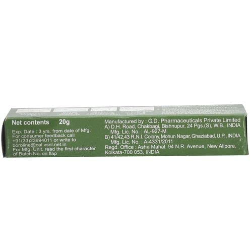 Boroline Ayurvedic Antiseptic Cream 20g Tube For Cracked Heels Dry Skin Rashes Minor Wounds | Soothing Herbal Skin Repair Balm