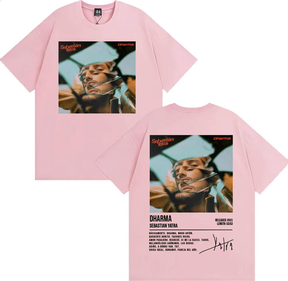 Sebastian Yatra Dharma 2025 Tour Merch T-shirts Men Women Vintage Hip Hop High Street T-shirt Casual O-Neck High Quality T Shirt