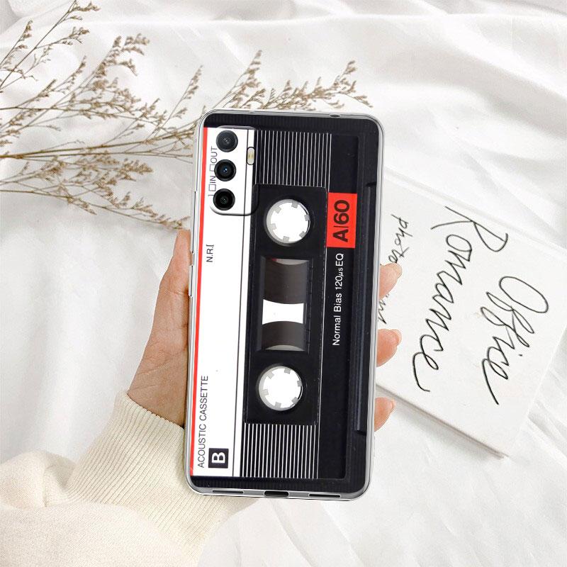 Cassette Vintage Boombox Tape Transparent Phone Case for Motorola Moto Edge 20 30 40 50 S30 Fusion Ultra Pro Neo Lite + G200 G23