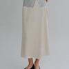 ROEN Satin Wrap Skirt Beige