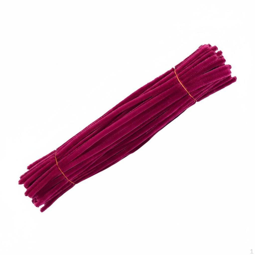 Twist Sticks DIY Craft Kit, Multicolor Plush Pipe Cleaners Purple Red