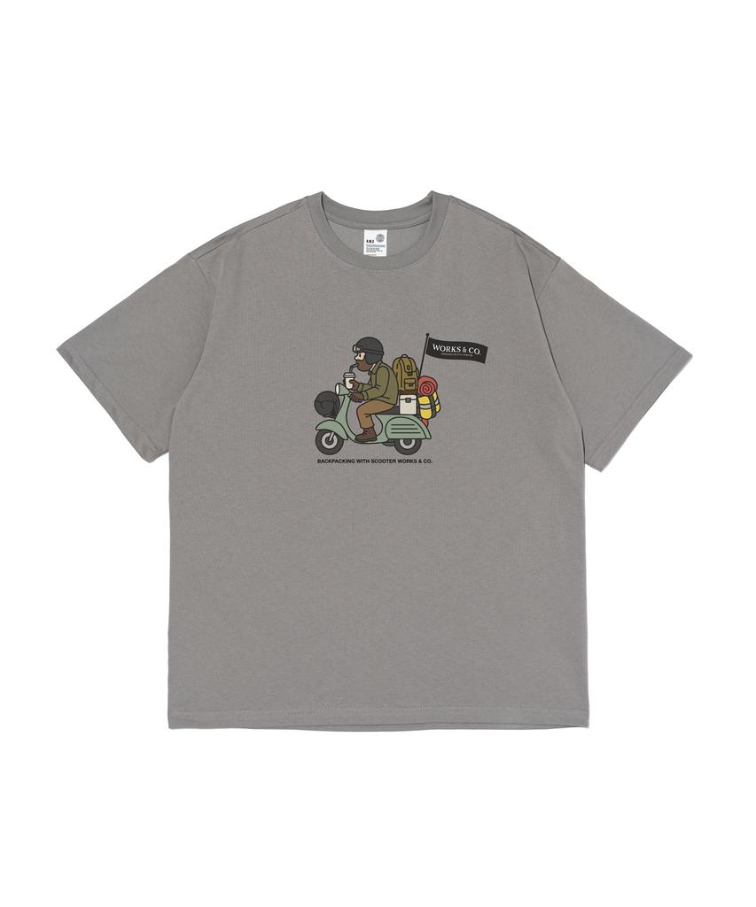 Wogseuaenko Bike & Going Short Sleeve T-Shirt (Gray)