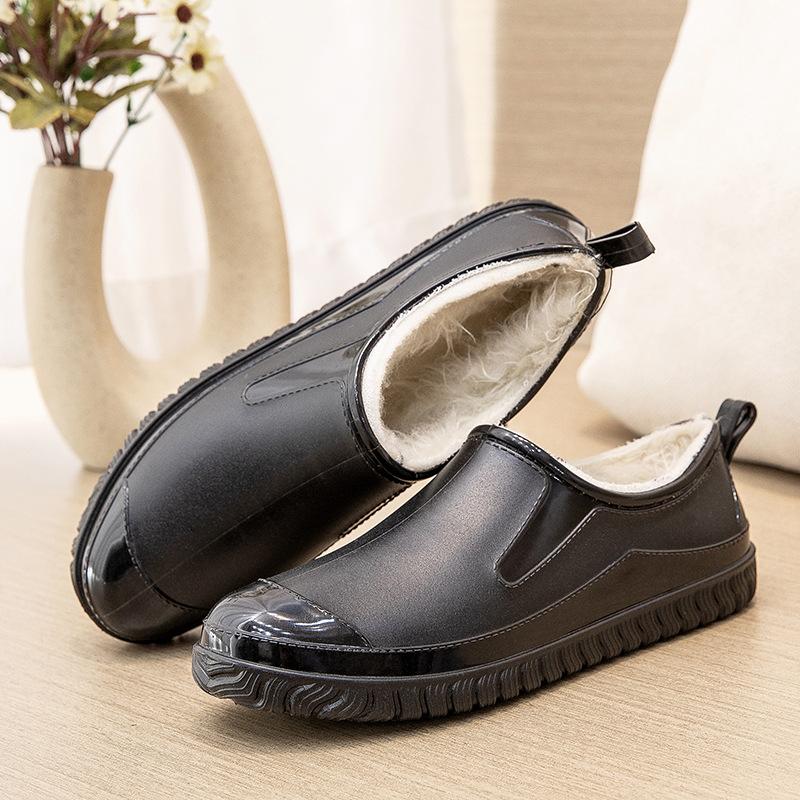 Adult casual versatile casual fashion low-top rain shoes women's waterproof short tube car wash four seasons work shoes