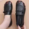 Shoes middle-aged women's shoes spring and autumn soft-soled flat-soled elderly middle-aged leather shoes comfortable new non-slip single shoes