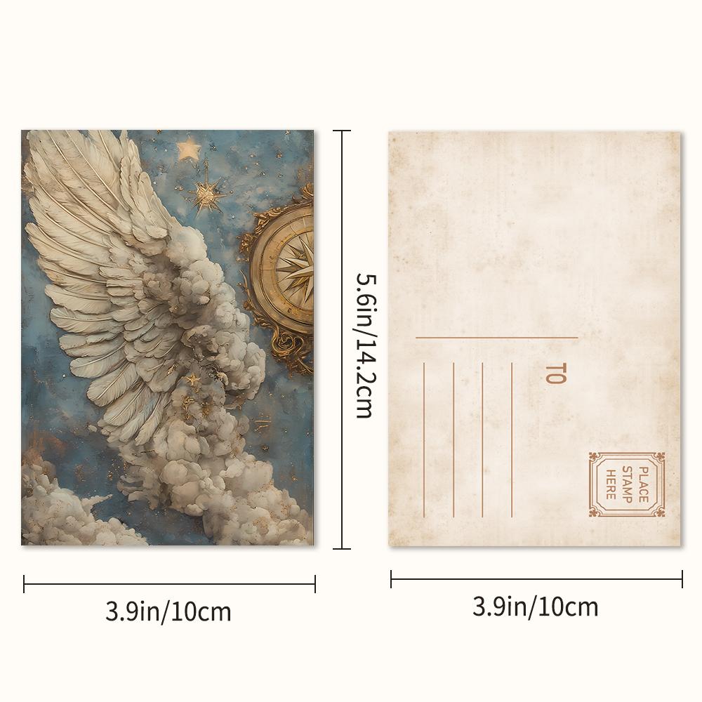 32 szt., pocztówki z serii mitologicznej w stylu vintage, naklejki do dekoracji pokoju, materiał na broszury, pamiątki, przedmioty kolekcjonerskie i do wysyłki