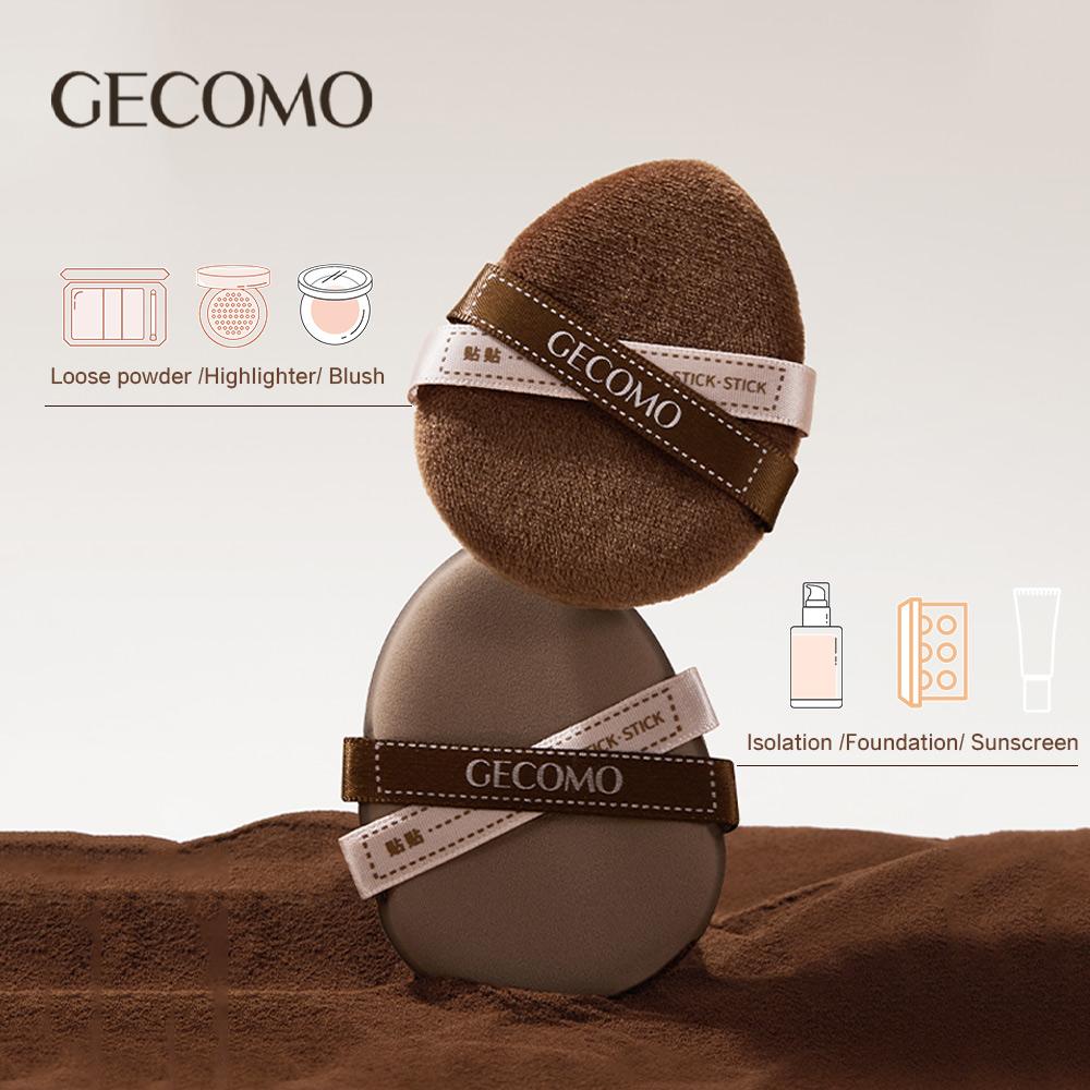 2Pcs/set Powder Puff Set Box with Mirror Wet And Dry Dual Use Super Soft Makeup Sponge And Loose Powder Air Cushion