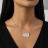 Magnetic Love Heart Pendant Necklace Rhinestone Heart Necklace  Valentine's Day Gift