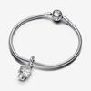 Pandora Snowflake Snowglobe Dangle Charm 792369C01 Sterling Silver