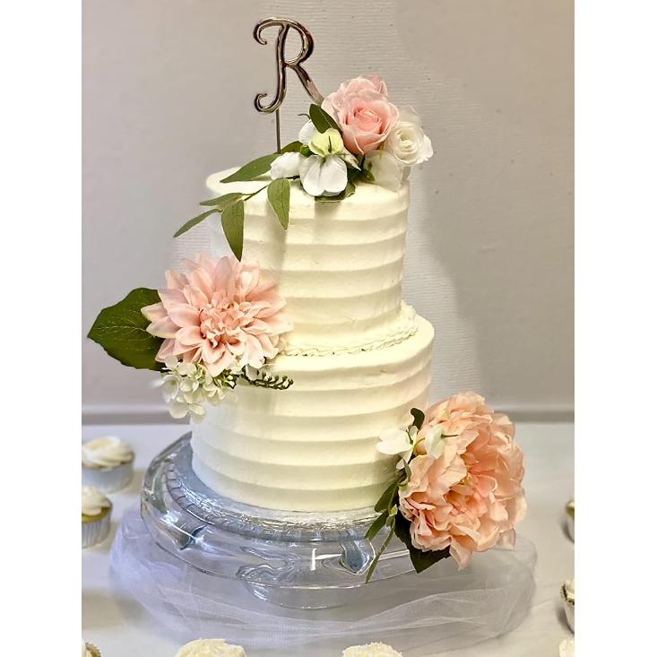Siking Stainless Steel Cake Comb Metal Cake Scraper, Cake Buttercream Icing Smoother Edge Side Sculpting Decorating Tools (Large Scallop), SCC- 1-4