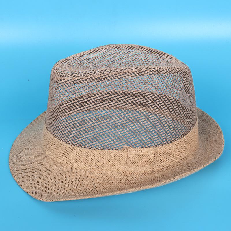 

Сетчатая шляпа с отверстиями, шляпа папы для пожилого мужчины, летняя дышащая шляпа от солнца, сетчатая шляпа-цилиндр, лето 57cm