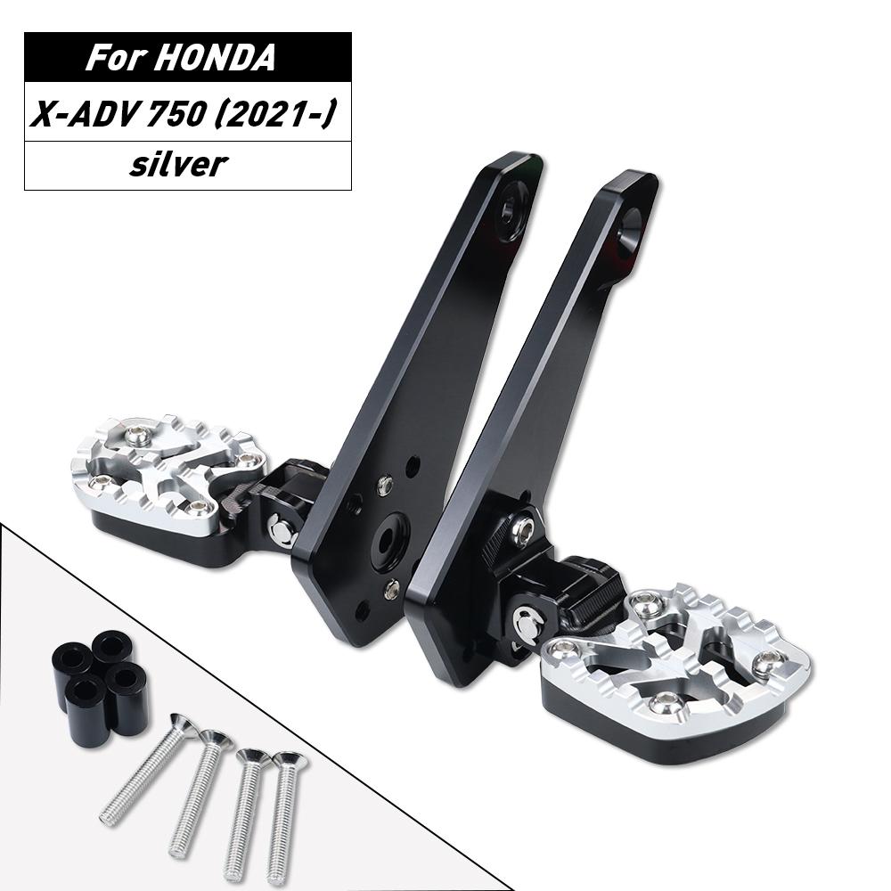 X-ADV 750 Motorcycle Aluminum Rear Pedal Foot Stand Folding Footrests Passenger FootPegs For HONDA XADV 750 XADV750 2021-2025