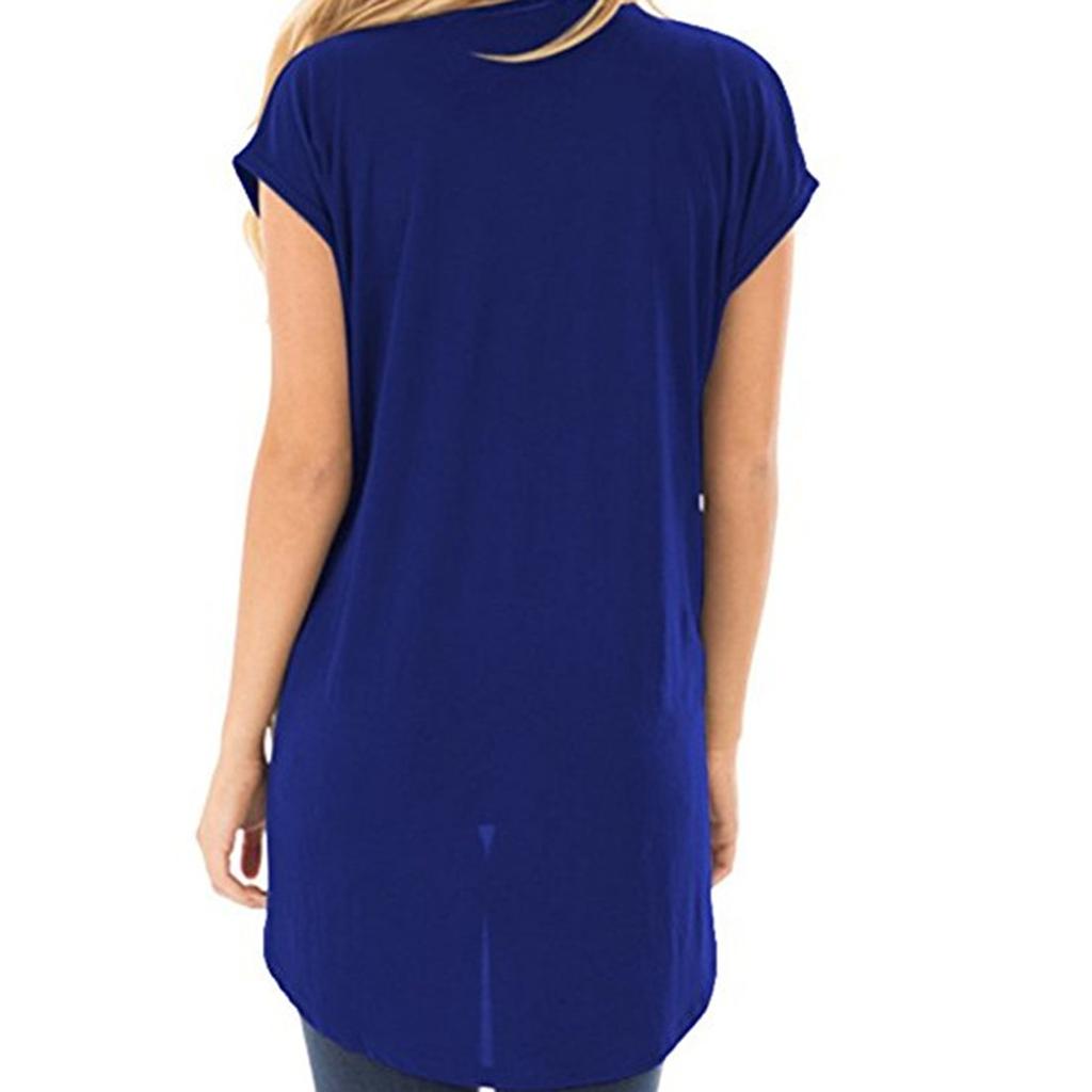 Women's V-neck Solid Color Short Sleeve Comfortable Casual Top T-shirt