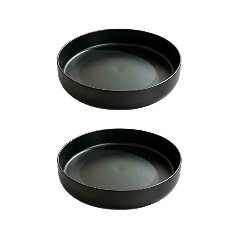Round PP Unbreakable Dinner Plates Reusable Plastic Serving Platter for Fruits Salad Barbecue Desserts Household Dining Dishes