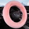 Bilrattkåpa Mjuk Luddig Varm Rattkåpa Vinter Plysch Biltillbehör