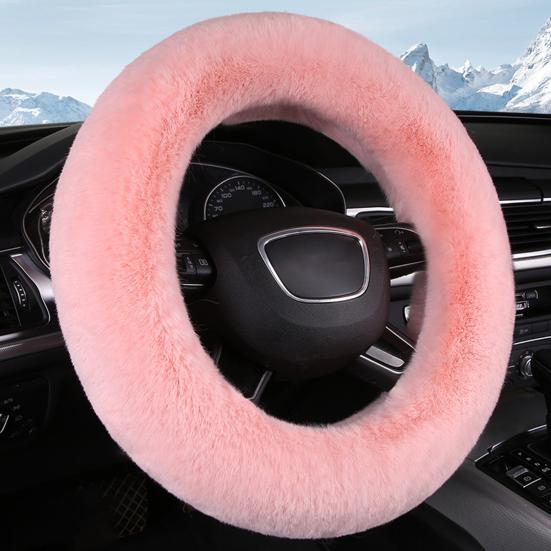 Bilrattkåpa Mjuk Luddig Varm Rattkåpa Vinter Plysch Biltillbehör