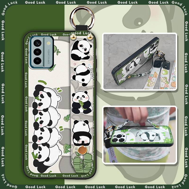 Back Cover Silicone Phone Case For Nokia G22 Dirt-resistant Ring Soft case Cute Panda Waterproof Kickstand Durable