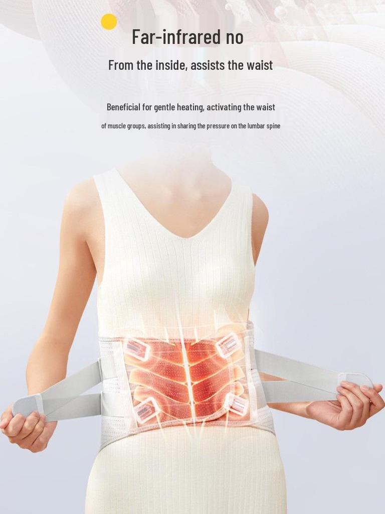 Infrared Heating Waist Belt with Lumbar Support for Weightlifting and Fitness