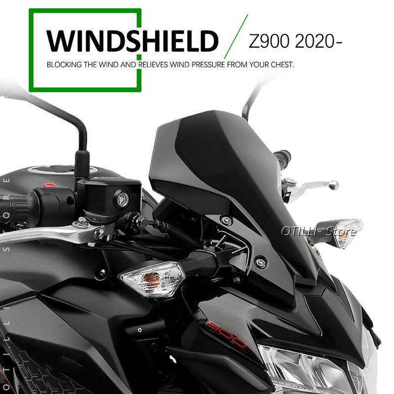 For Kawasaki Z 900 650 Z900 Z650 2020 2021 2023 2024 Motorcycle Windshield Screen Visor Windscreen Double Bubble Wind Deflector
