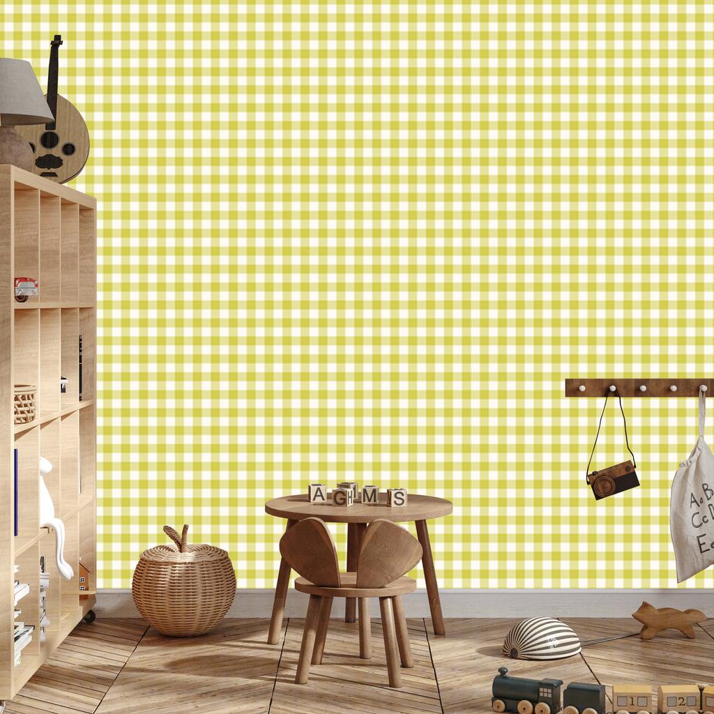 Wallpaper Fabric pattern cream and yellow, clear detail 50x1000