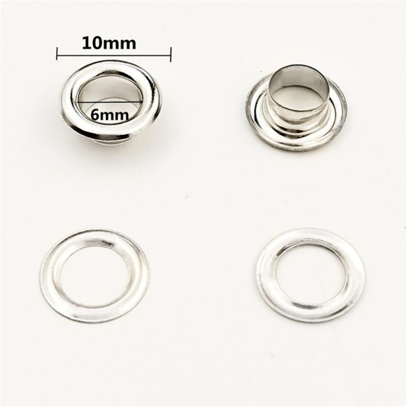 400Pcs 6mm Grommet Kits 4 Colors Grommet Eyelet Set with Install Tool Eyelet Punch Kits for Leather Belt Clothes