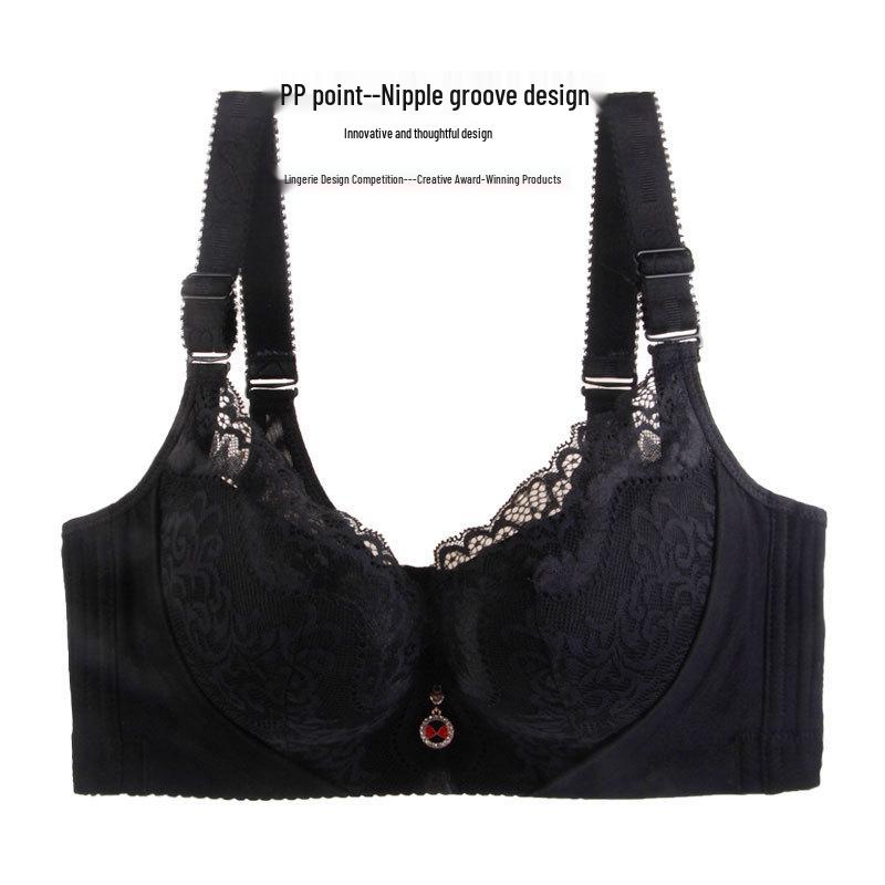 Plus Size Lace Underwire Support Bra for Full Cup Women - Autumn/Winter Collection