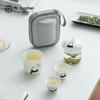 Panda Bamboo Hand-Painted Ceramic Travel Tea Set