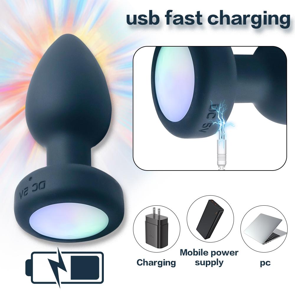Body-Safe Silicone Vibrating Plug -Remote Control,Waterproof & Powerful Vibration for Prostate/G-Spot Play Sex Toys