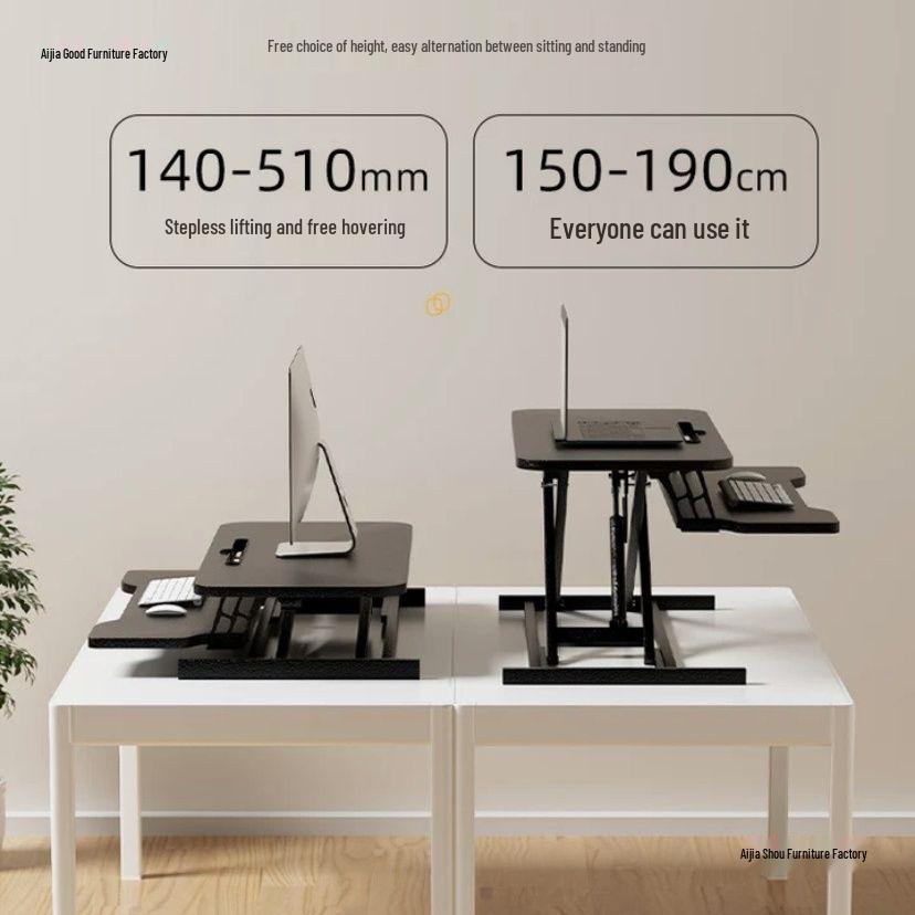 Hydraulic Pneumatic Standing Desk & Monitor Riser