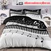 Music Piano Three-Piece 3D Digital Printing Quilt Set