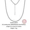 Effie Queen Trendy Silver 3mm Balls Beads Chain Choker Necklace Women Men Genuine 925 Sterling Silver Ball Beaded Collar SC95
