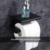 No-Drill Stainless Steel Hotel Toilet Paper Holder 304