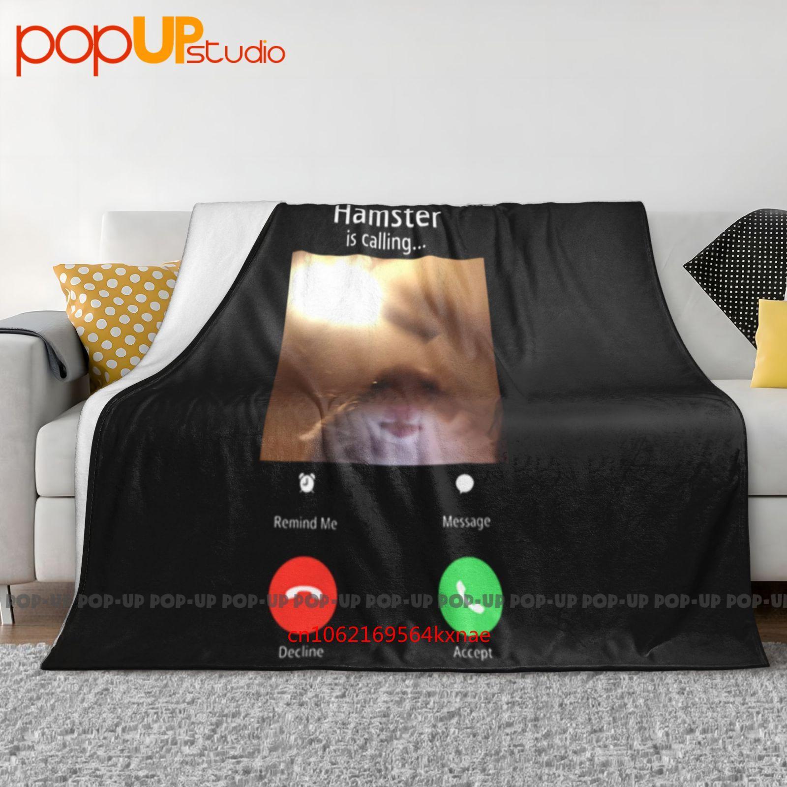 

Meme Hamster Staring Front Camera Calling Funny Ultra-Soft Blanket Quilt Winter Sofa Cover Bed Covers 30x40in